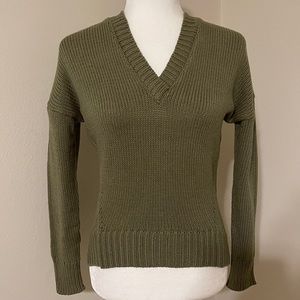 Ann Taylor olive green cotton sweater